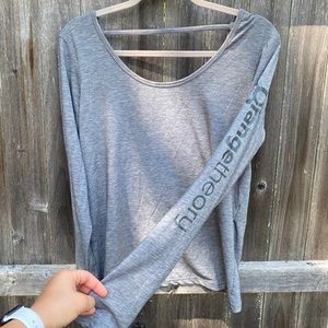 Orange Theory Long Sleeve Twist Back